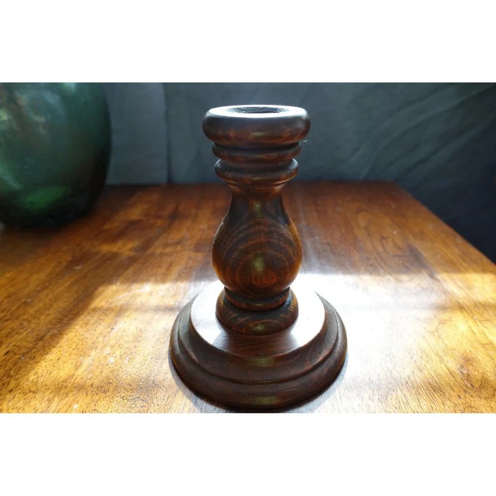 Wood Candlestick Holders - Set of 2 - Rustic Home Decor‎ - Elegant Design